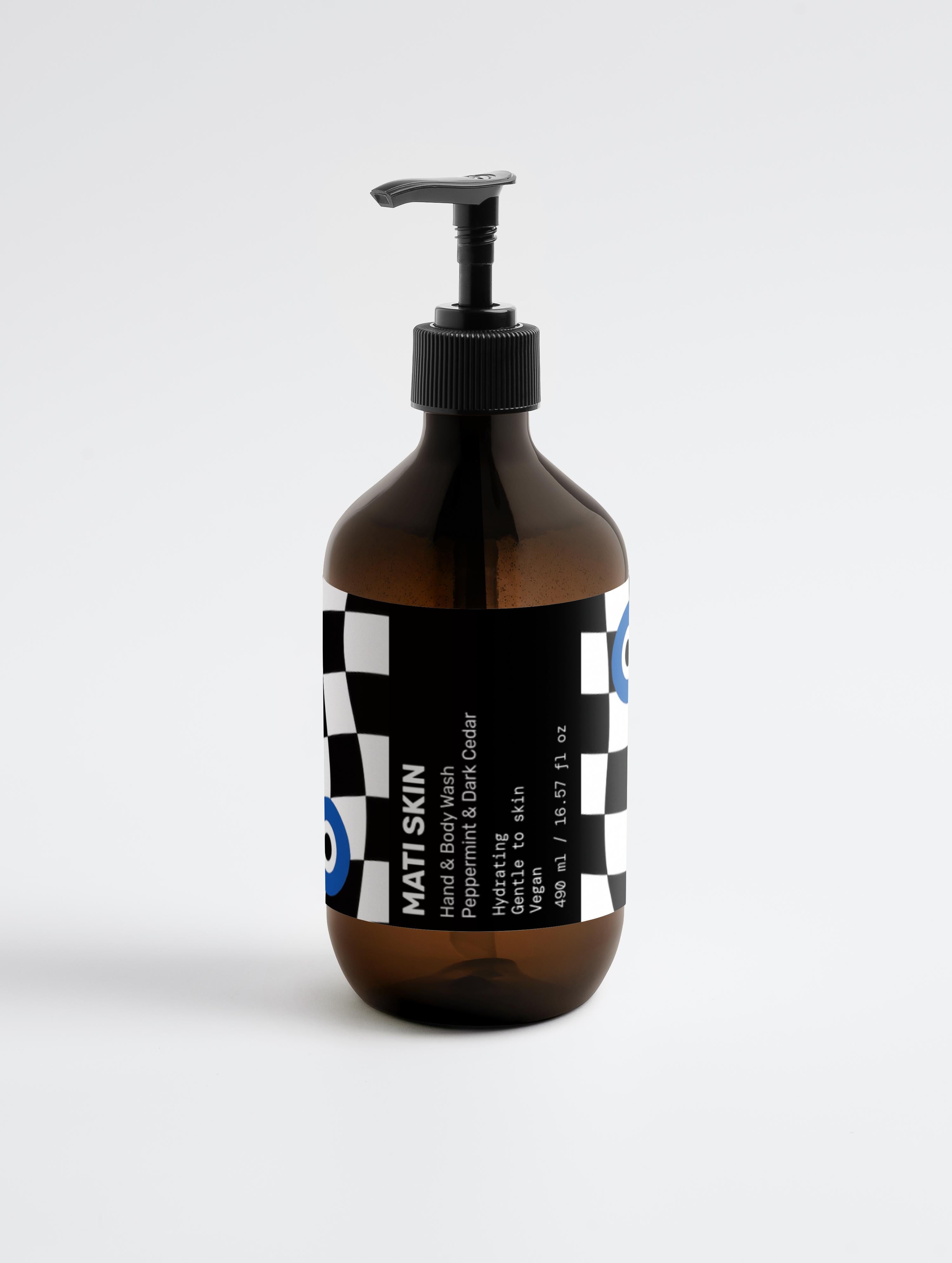 Hand & Body Wash, Peppermint & Dark Cedar