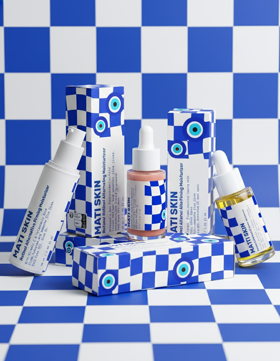 MATI SKIN Products with Packaging Boxes